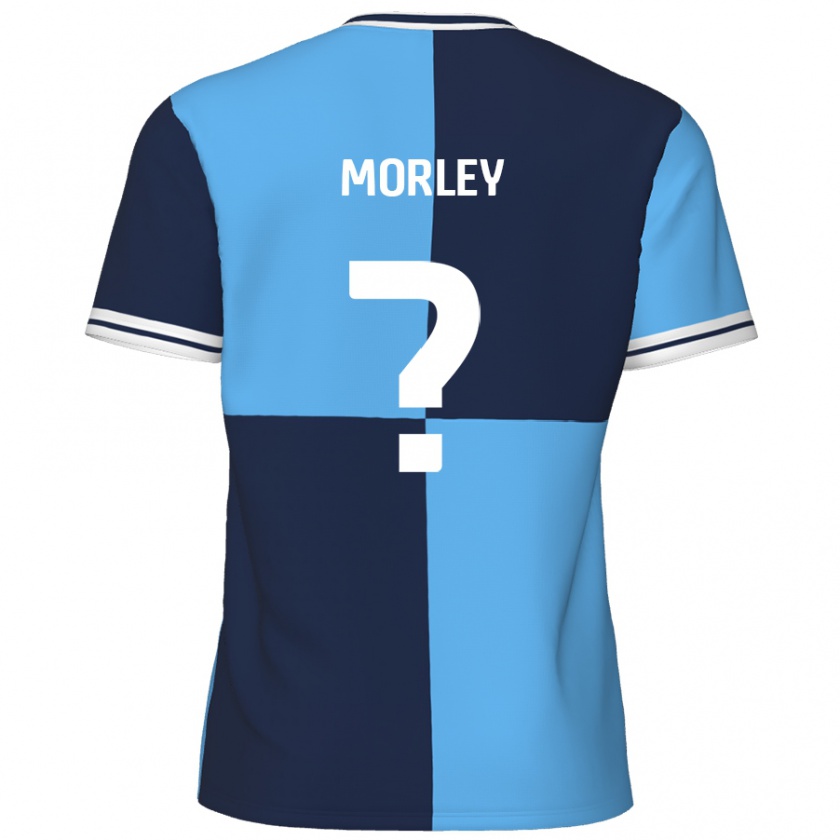 Kandiny Niño Camiseta Aaron Morley #0 Azul Cielo Azul Oscuro 1ª Equipación 2024/25 La Camisa