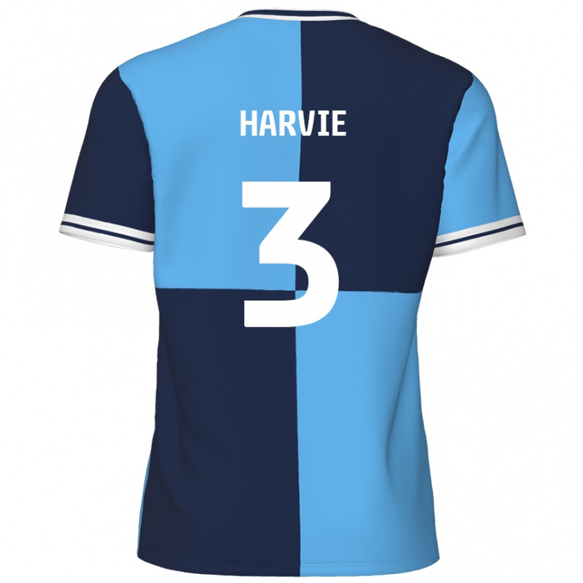 Kandiny Kinder Daniel Harvie #3 Himmelblau Dunkelblau Heimtrikot Trikot 2024/25 T-Shirt Österreich