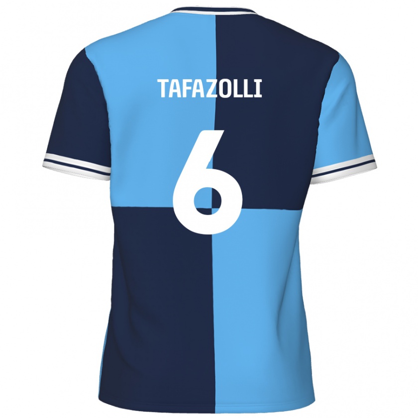 Kandiny Niño Camiseta Ryan Tafazolli #6 Azul Cielo Azul Oscuro 1ª Equipación 2024/25 La Camisa