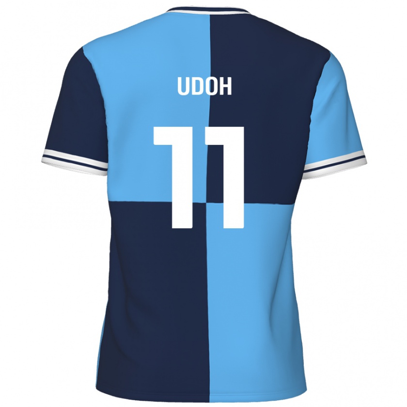 Kandiny Kinderen Daniel Udoh #11 Hemelsblauw Donkerblauw Thuisshirt Thuistenue 2024/25 T-Shirt België