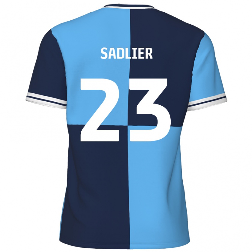 Kandiny Kinderen Kieran Sadlier #23 Hemelsblauw Donkerblauw Thuisshirt Thuistenue 2024/25 T-Shirt België