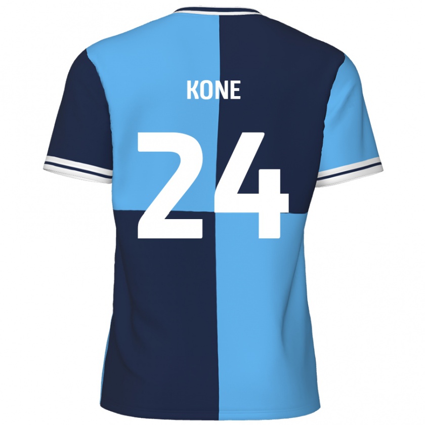 Kandiny Niño Camiseta Richard Kone #24 Azul Cielo Azul Oscuro 1ª Equipación 2024/25 La Camisa