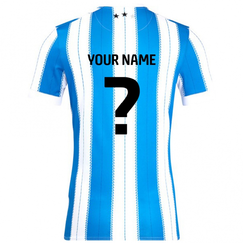 Kandiny Niño Camiseta Su Nombre #0 Azul Blanco 1ª Equipación 2024/25 La Camisa