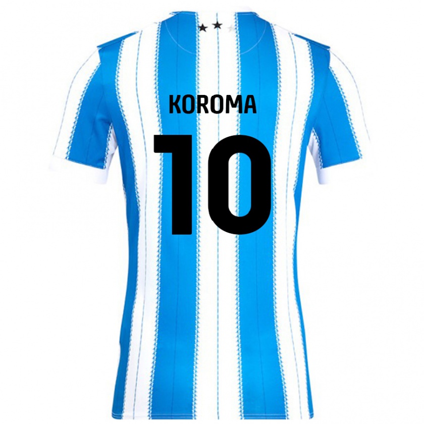 Kandiny Barn Josh Koroma #10 Blå Vit Hemmatröja Matchtröjor 2024/25 Tröjor T-Tröja