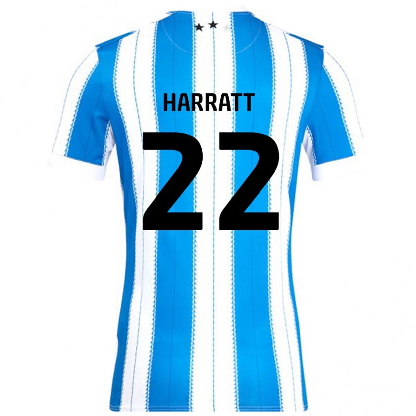 Kandiny Kinder Kian Harratt #22 Blau Weiß Heimtrikot Trikot 2024/25 T-Shirt Österreich