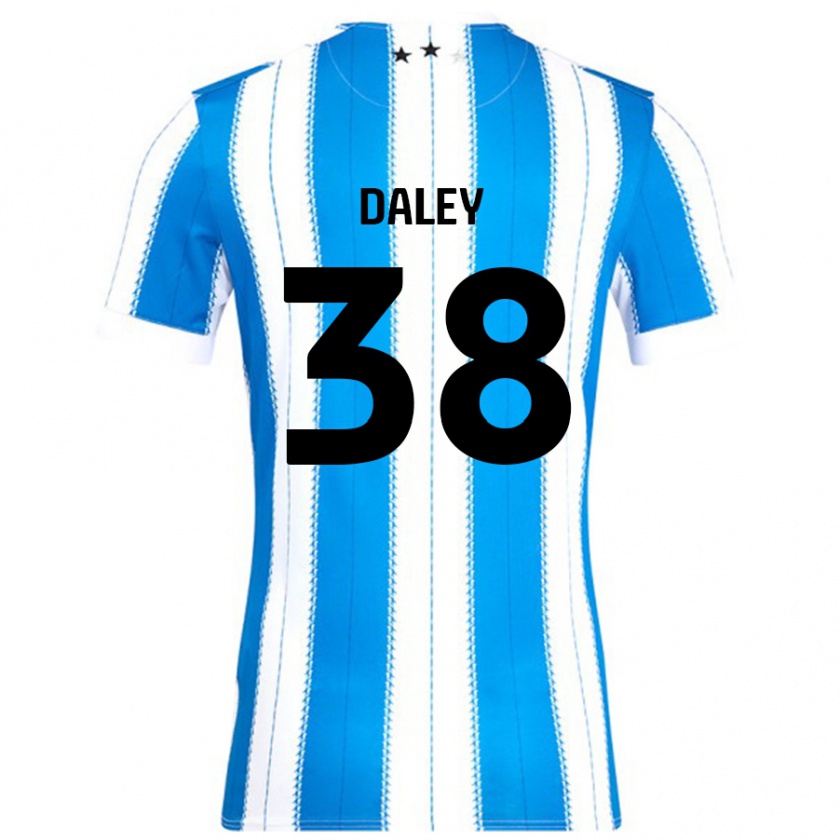 Kandiny Niño Camiseta Luke Daley #38 Azul Blanco 1ª Equipación 2024/25 La Camisa