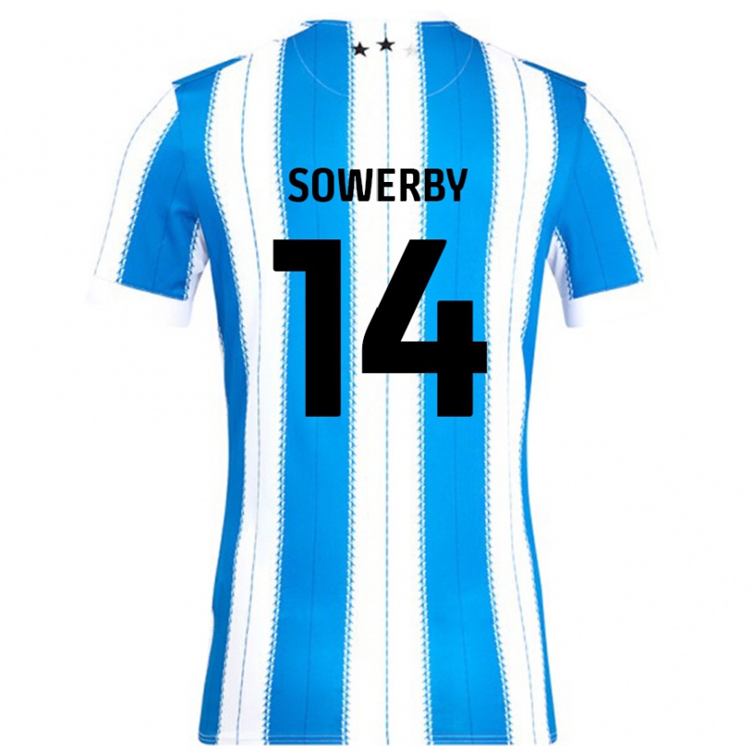 KandinyキッズLucy Sowerby#14ブルーホワイトホームシャツ2024/25ジャージーユニフォーム