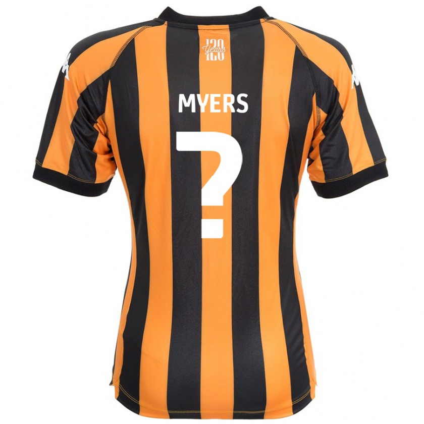 Kandiny Niño Camiseta Zane Myers #0 Negro Ámbar 1ª Equipación 2024/25 La Camisa