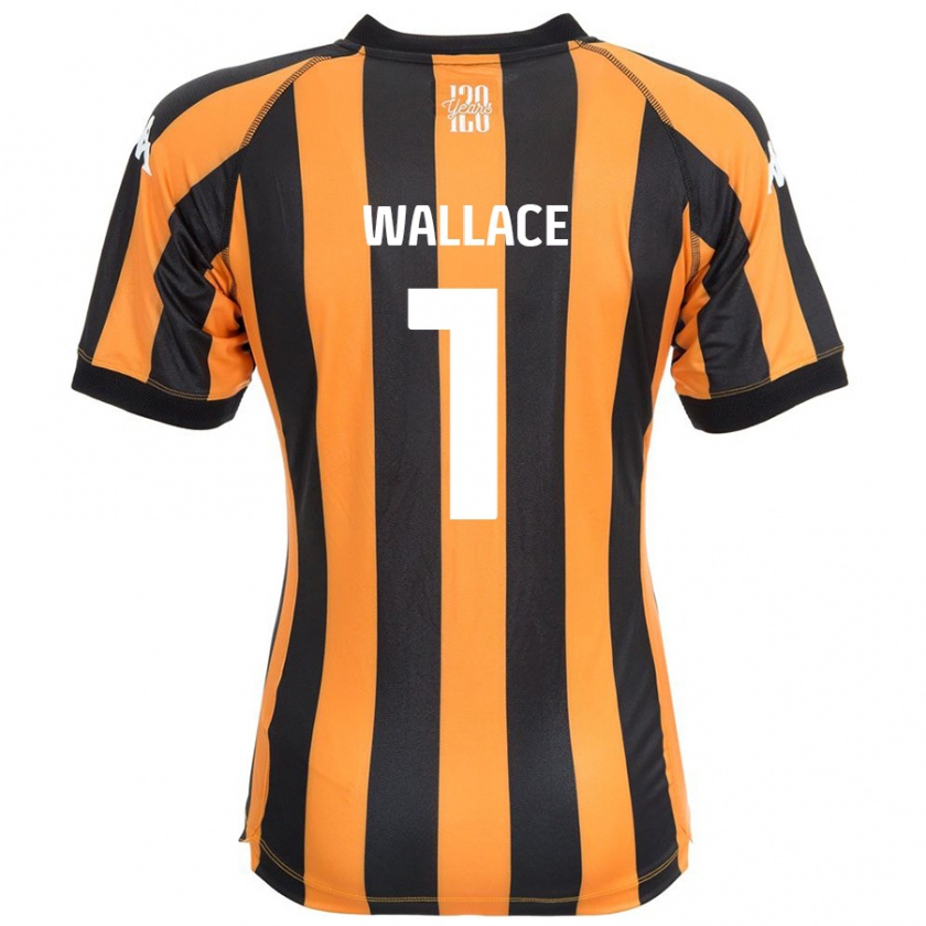 Kandiny Kinderen Abbi Wallace #1 Zwart Amber Thuisshirt Thuistenue 2024/25 T-Shirt België