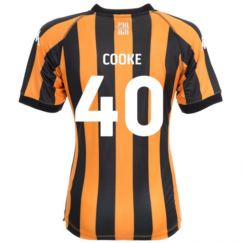 Kandiny Niño Camiseta Megan Cooke #40 Negro Ámbar 1ª Equipación 2024/25 La Camisa