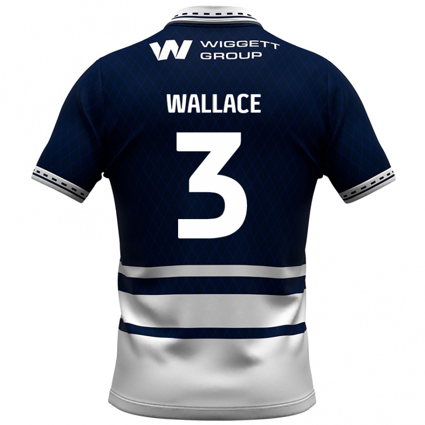 Kandiny Bambino Maglia Murray Wallace #3 Blu Navy Bianco Kit Gara Home 2024/25 Maglietta