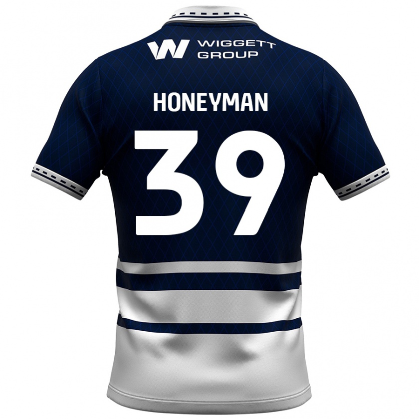 Kandiny Kinderen George Honeyman #39 Marineblauw Wit Thuisshirt Thuistenue 2024/25 T-Shirt België