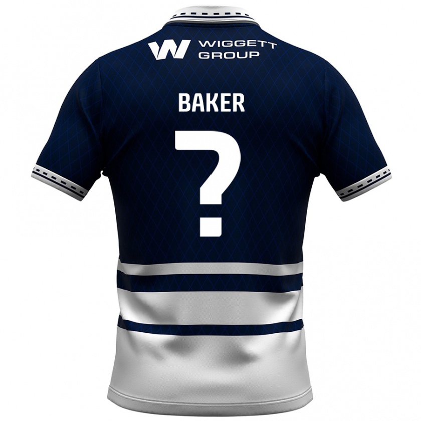 Kandiny Bambino Maglia Frankie Baker #0 Blu Navy Bianco Kit Gara Home 2024/25 Maglietta