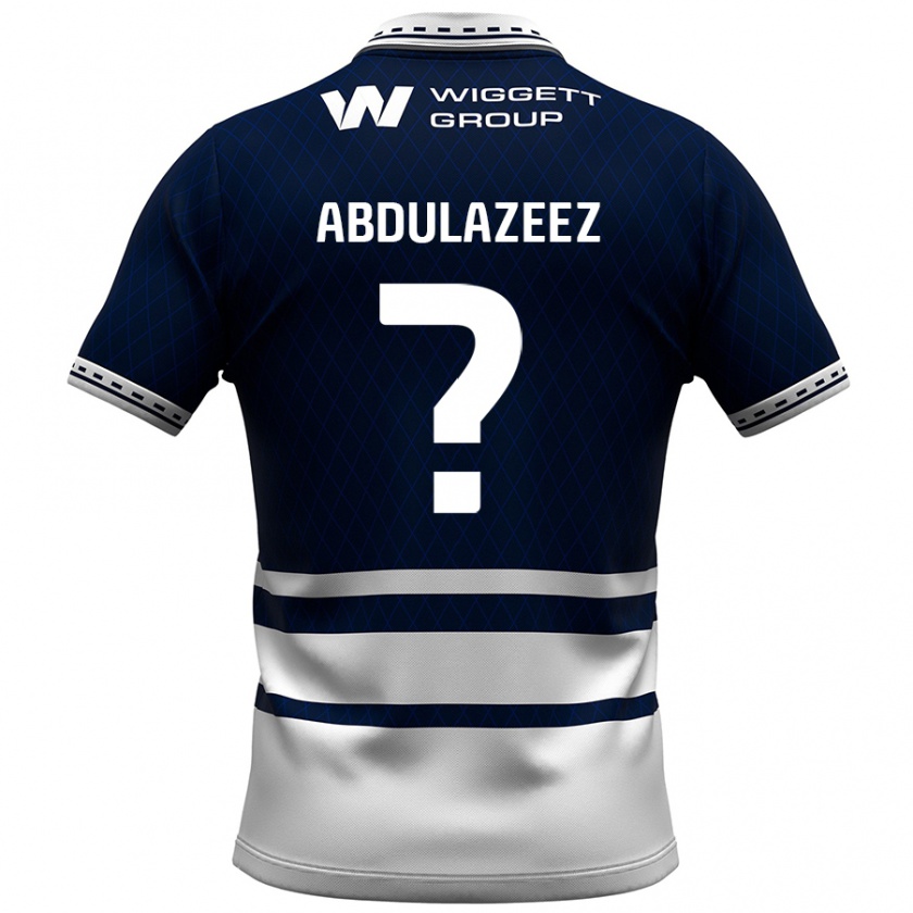 KandinyキッズAbdulahi Abdulazeez#0ネイビーブルー ホワイトホームシャツ2024/25ジャージーユニフォーム