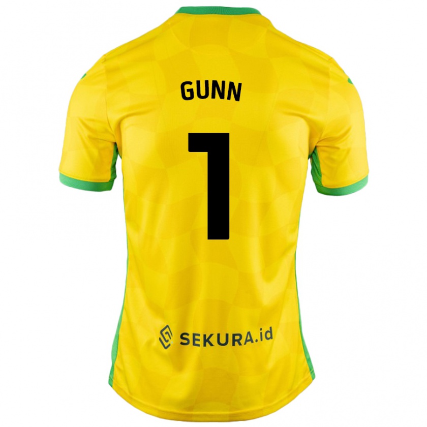 Kandiny Kinderen Angus Gunn #1 Geel Groen Thuisshirt Thuistenue 2024/25 T-Shirt België