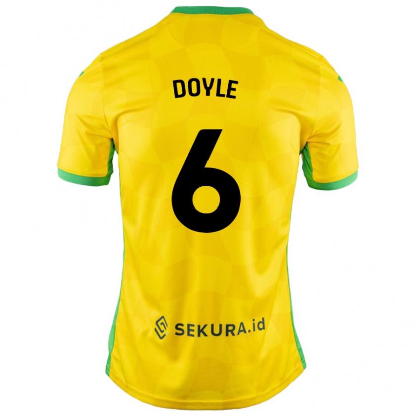 Kandiny Kinderen Callum Doyle #6 Geel Groen Thuisshirt Thuistenue 2024/25 T-Shirt België