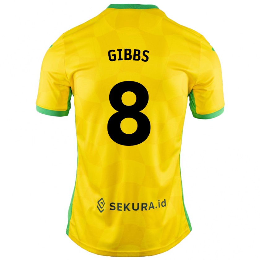 Kandiny Kinder Liam Gibbs #8 Gelb Grün Heimtrikot Trikot 2024/25 T-Shirt Österreich