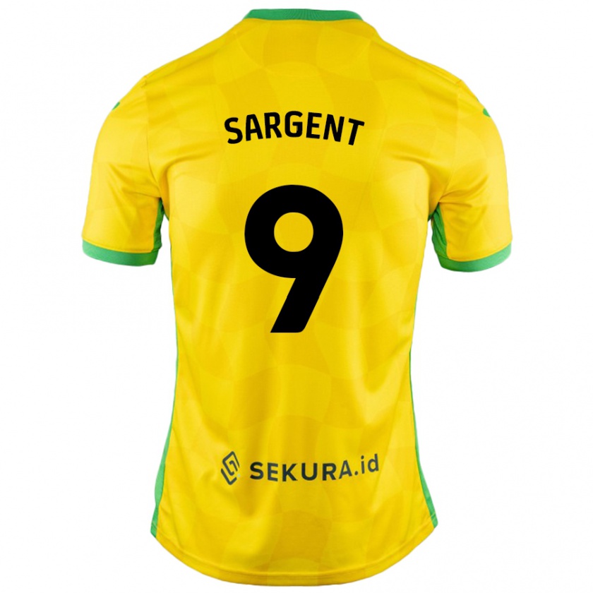 Kandiny Bambino Maglia Josh Sargent #9 Giallo Verde Kit Gara Home 2024/25 Maglietta