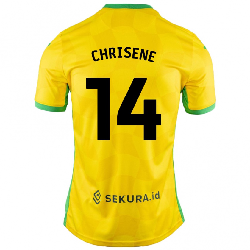 Kandiny Niño Camiseta Ben Chrisene #14 Amarillo Verde 1ª Equipación 2024/25 La Camisa México