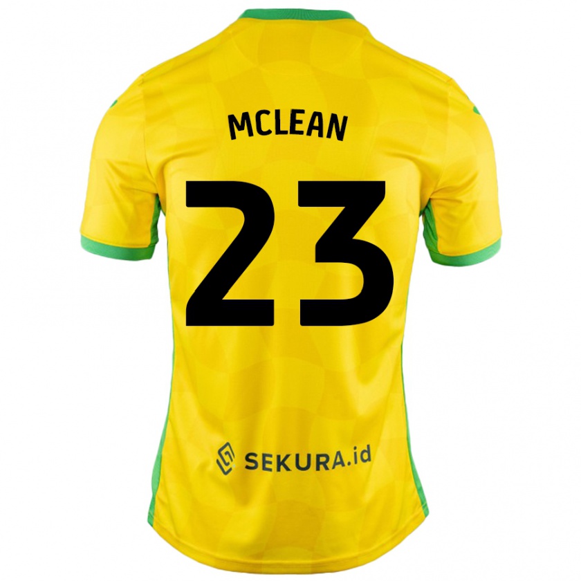 Kandiny Kinder Kenny Mclean #23 Gelb Grün Heimtrikot Trikot 2024/25 T-Shirt Österreich