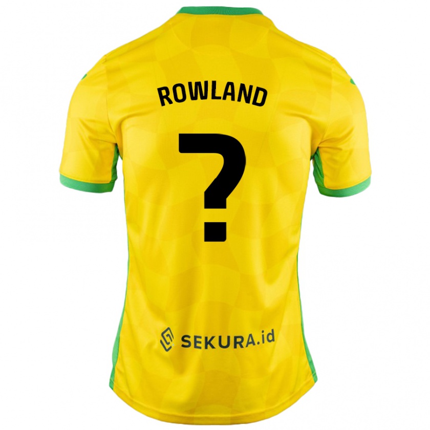 Kandiny Niño Camiseta Sonny Rowland #0 Amarillo Verde 1ª Equipación 2024/25 La Camisa México