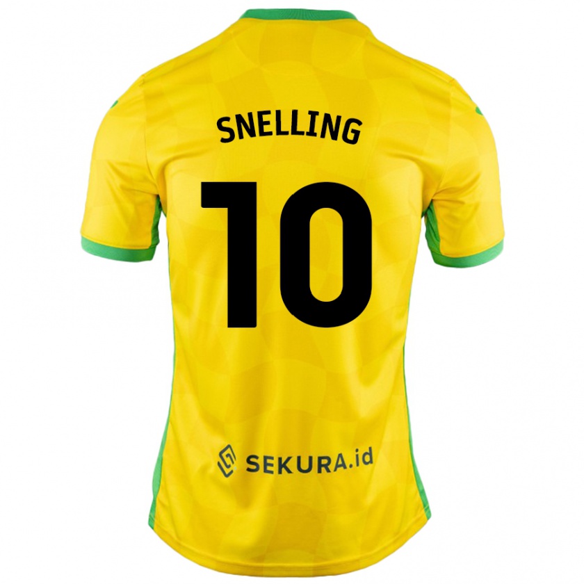 Kandiny Bambino Maglia Natasha Snelling #10 Giallo Verde Kit Gara Home 2024/25 Maglietta