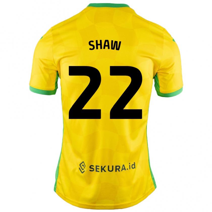 Kandiny Kinderen Shannon Shaw #22 Geel Groen Thuisshirt Thuistenue 2024/25 T-Shirt België