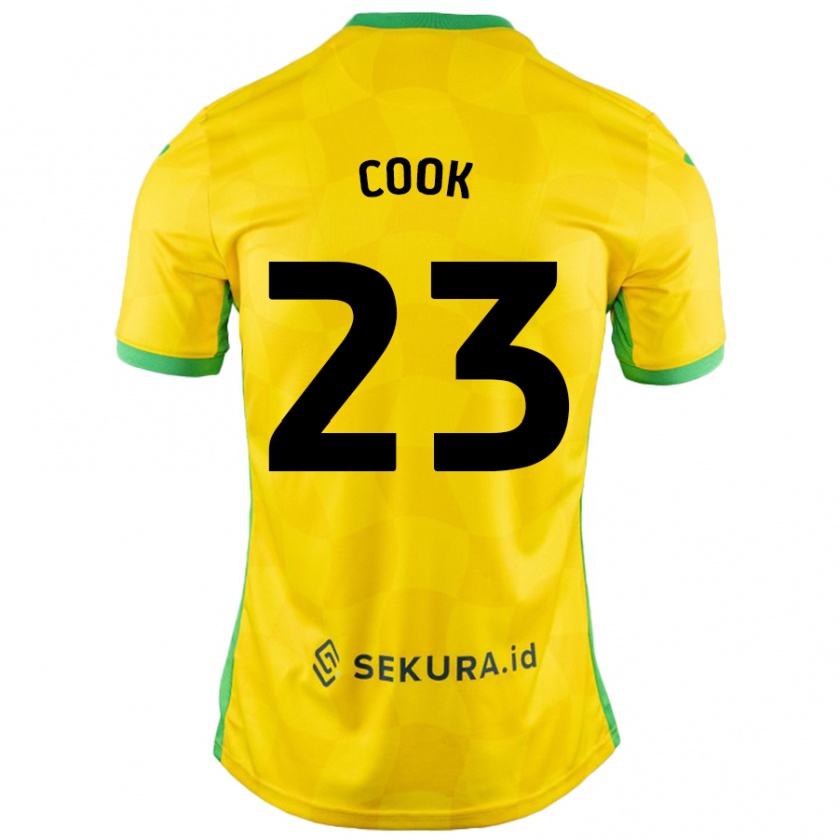 Kandiny Niño Camiseta Olivia Cook #23 Amarillo Verde 1ª Equipación 2024/25 La Camisa México