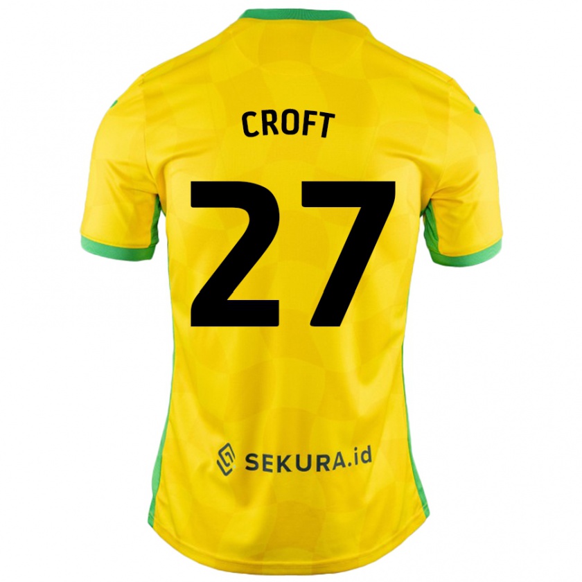 Kandiny Bambino Maglia Mary Croft #27 Giallo Verde Kit Gara Home 2024/25 Maglietta