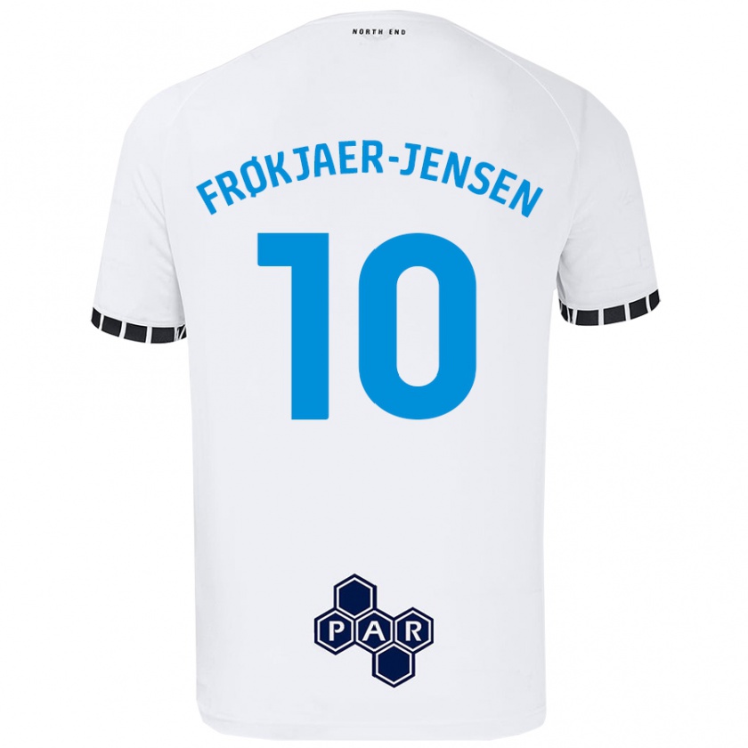 Kandiny Niño Camiseta Mads Frøkjaer-Jensen #10 Blanco 1ª Equipación 2024/25 La Camisa