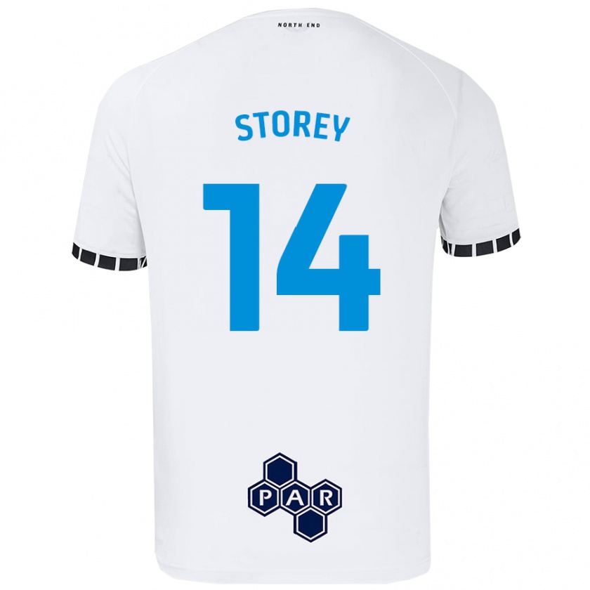 Kandiny Niño Camiseta Jordan Storey #14 Blanco 1ª Equipación 2024/25 La Camisa México