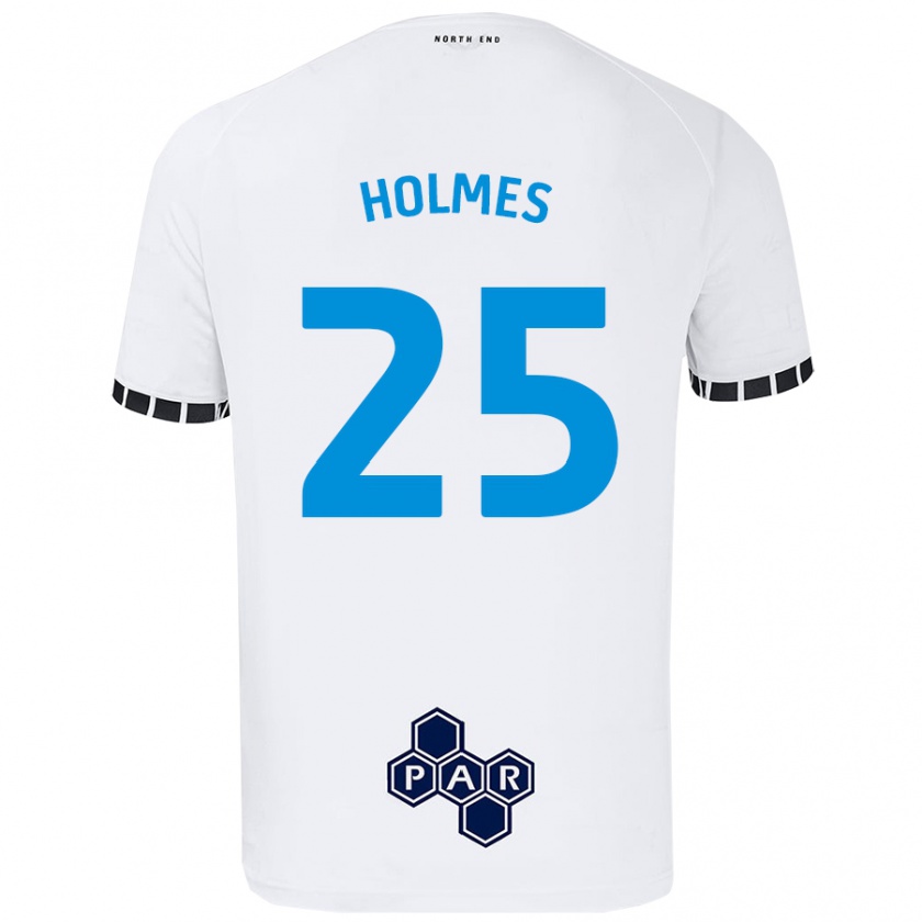 Kandiny Criança Camisola Duane Holmes #25 Branco Principal 2024/25 Camisa Brasil