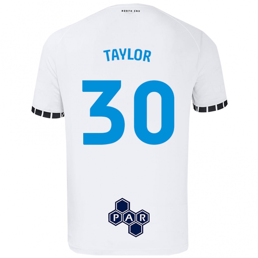 Kandiny Niño Camiseta Kian Taylor #30 Blanco 1ª Equipación 2024/25 La Camisa