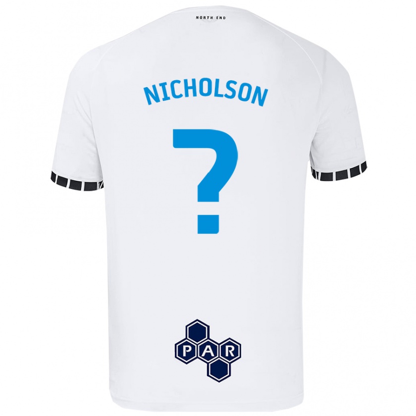 Kandiny Niño Camiseta Joseph Nicholson #0 Blanco 1ª Equipación 2024/25 La Camisa