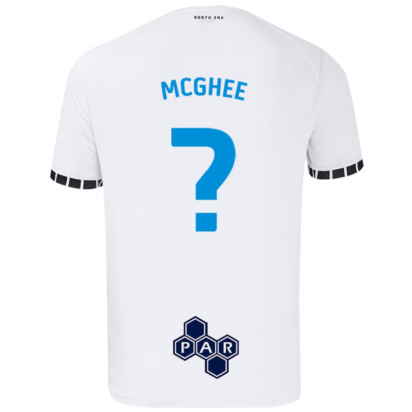 Kandiny Niño Camiseta Cole Mcghee #0 Blanco 1ª Equipación 2024/25 La Camisa