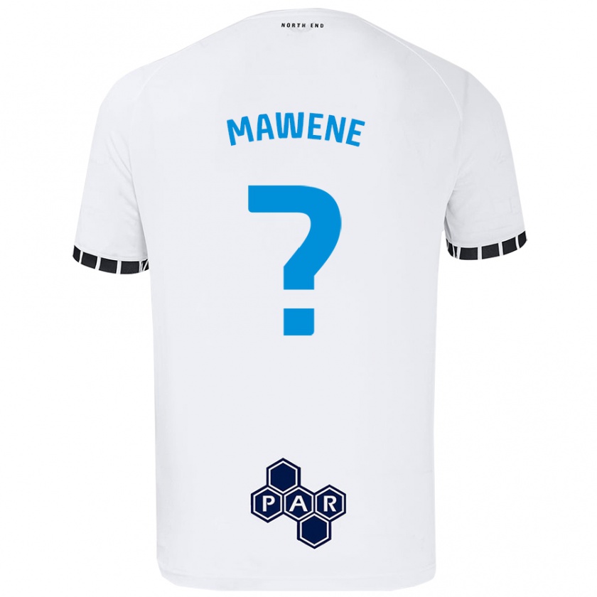 Kandiny Niño Camiseta Theo Mawene #0 Blanco 1ª Equipación 2024/25 La Camisa