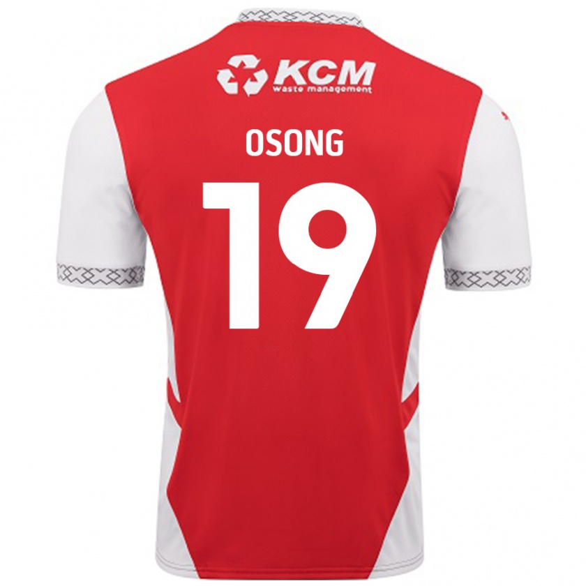 Kandiny Kinderen Detlef Esapa Osong #19 Rood Wit Thuisshirt Thuistenue 2024/25 T-Shirt België