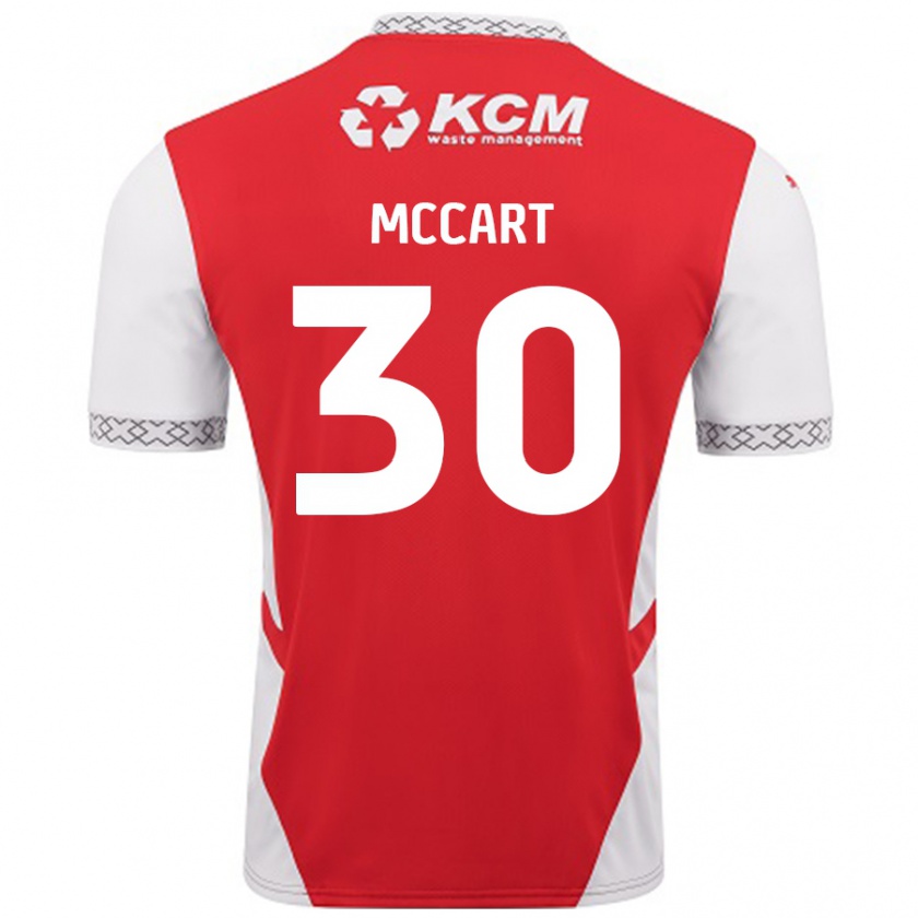 Kandiny Niño Camiseta Jamie Mccart #30 Rojo Blanco 1ª Equipación 2024/25 La Camisa México