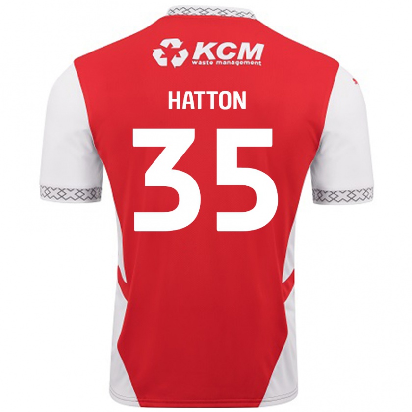 Kandiny Kinderen Ben Hatton #35 Rood Wit Thuisshirt Thuistenue 2024/25 T-Shirt België