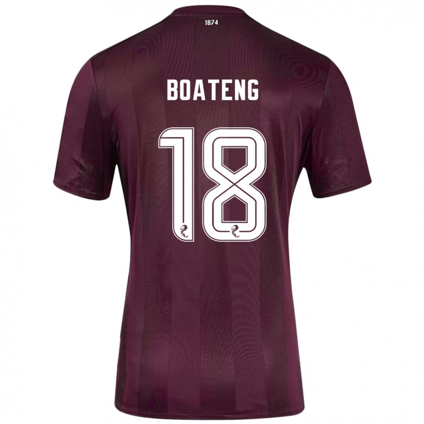 Kandiny Kinder Malachi Boateng #18 Burgundrot Heimtrikot Trikot 2024/25 T-Shirt Österreich