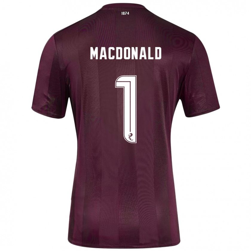 Kandiny Niño Camiseta Jamie Macdonald #1 Borgoña 1ª Equipación 2024/25 La Camisa