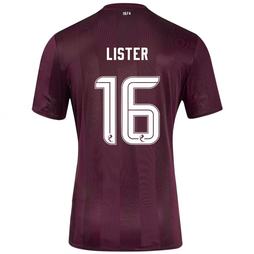 Kandiny Niño Camiseta Henry Lister #16 Borgoña 1ª Equipación 2024/25 La Camisa