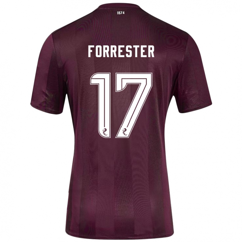 Kandiny Niño Camiseta Adam Forrester #17 Borgoña 1ª Equipación 2024/25 La Camisa