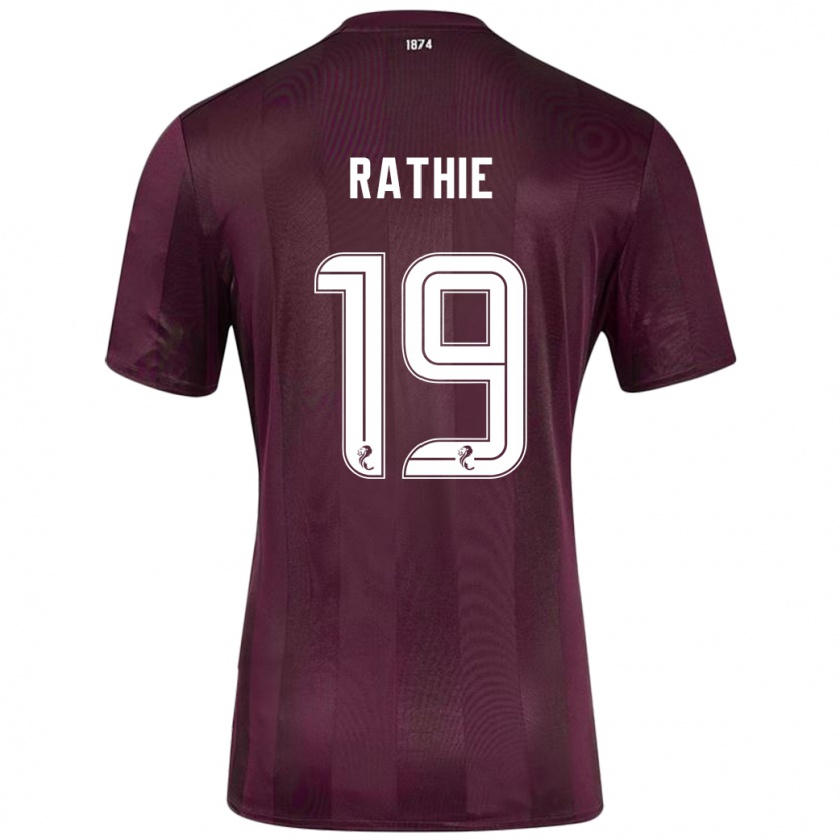 Kandiny Kinderen Luke Rathie #19 Bordeauxrood Thuisshirt Thuistenue 2024/25 T-Shirt België