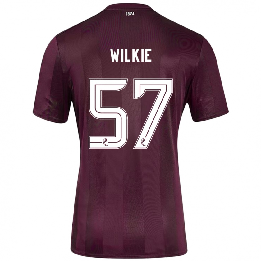 Kandiny Niño Camiseta Coupar Wilkie #57 Borgoña 1ª Equipación 2024/25 La Camisa