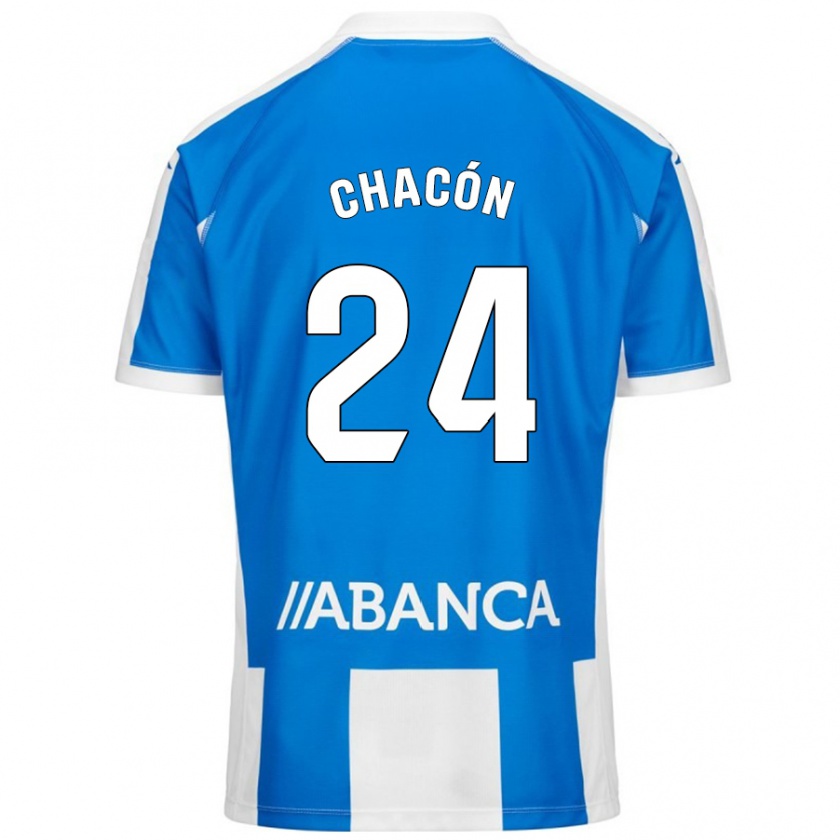 Kandiny Kinder Luis Chacón #24 Blau Weiß Heimtrikot Trikot 2024/25 T-Shirt Österreich