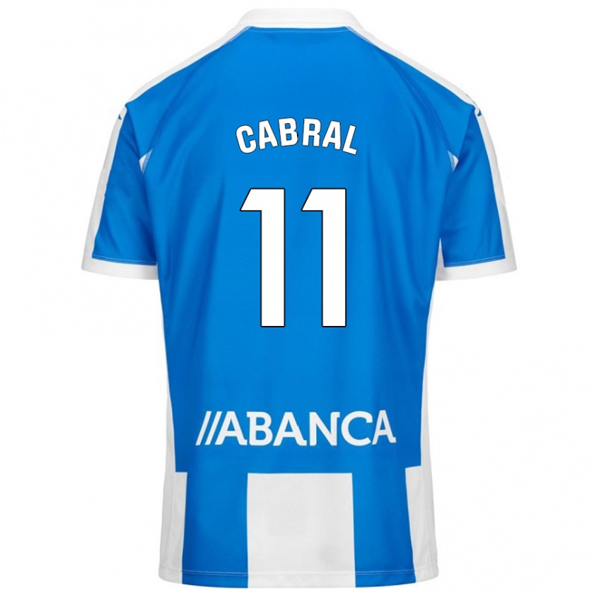 Kandiny Niño Camiseta Millene Cabral #11 Azul Blanco 1ª Equipación 2024/25 La Camisa