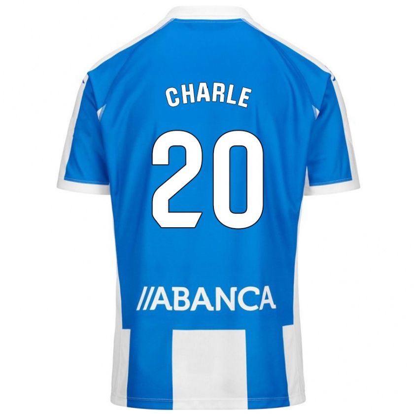 Kandiny Niño Camiseta Marta Charle #20 Azul Blanco 1ª Equipación 2024/25 La Camisa