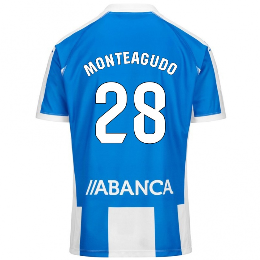 Kandiny Kinder Paula Monteagudo #28 Blau Weiß Heimtrikot Trikot 2024/25 T-Shirt Österreich