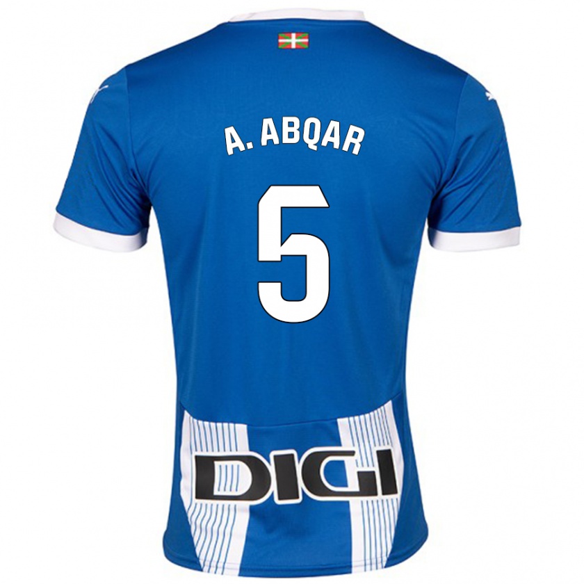 Kandiny Kinderen Abdel Abqar #5 Blauw Thuisshirt Thuistenue 2024/25 T-Shirt België